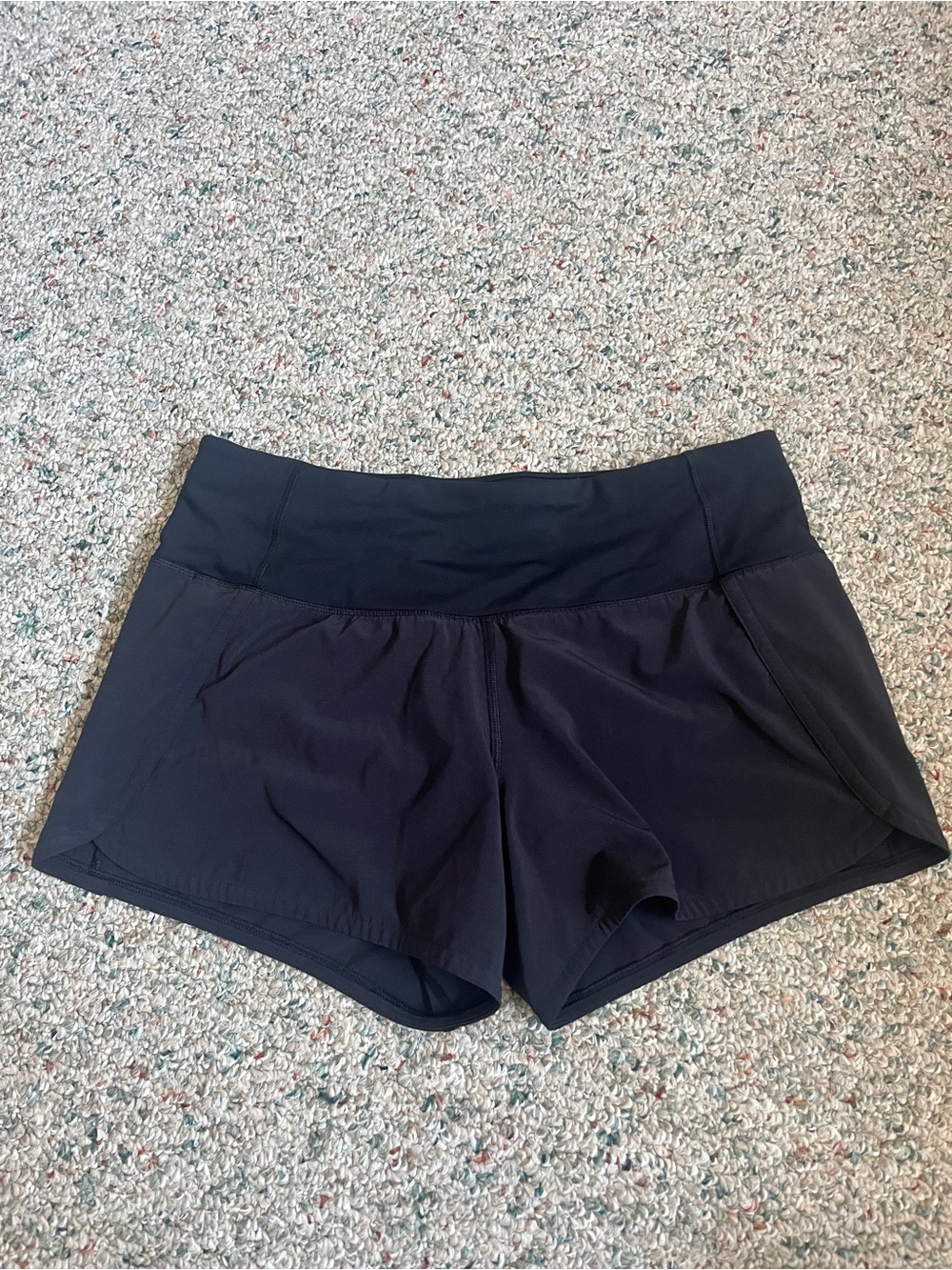 lululemon athletica Black Athletic Shorts with Wide Waistband